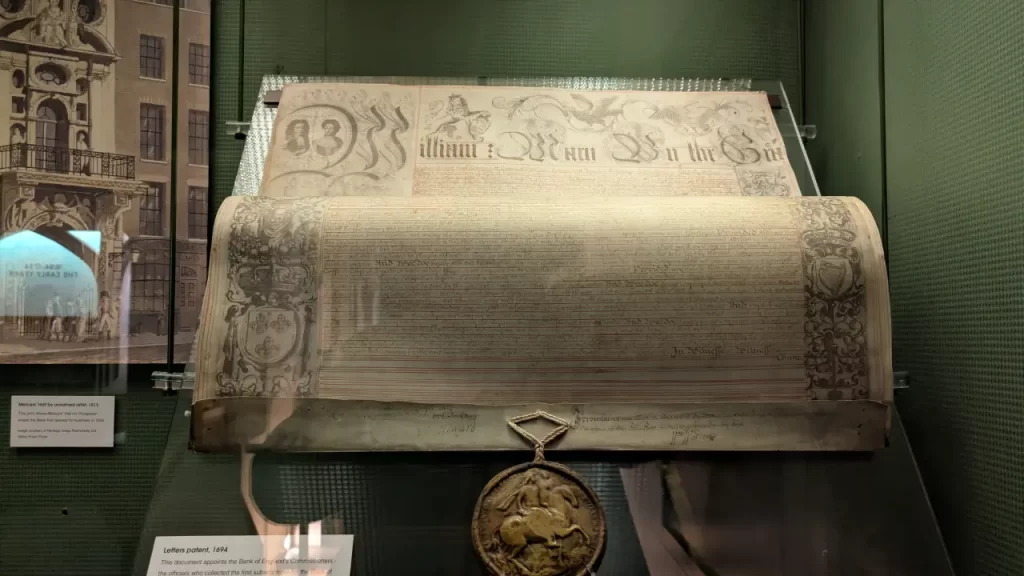 londyn-turysta-bank-of-england-document